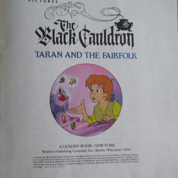 Vintage (2)  Black Cauldron Disney Taran Golden Look Books - Picture 5 of 6